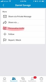 invite personalization