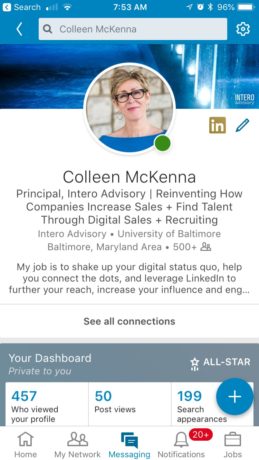 mobile app for LinkedIn