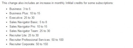 InMails LI subscriptions
