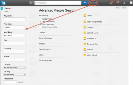 LinkedIn People Search Inteor Advisory