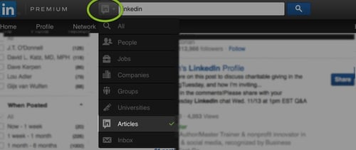 LinkedIn Search Bar
