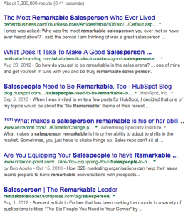 Google remarkable salesperson