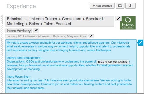 Edit your LinkedIn profile