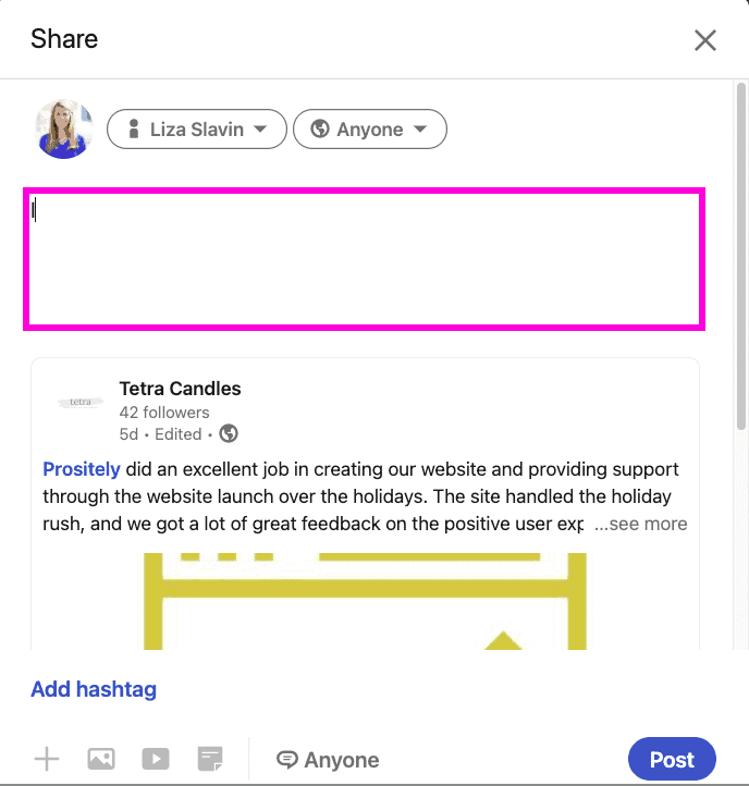 How to shop tag on linkedin
