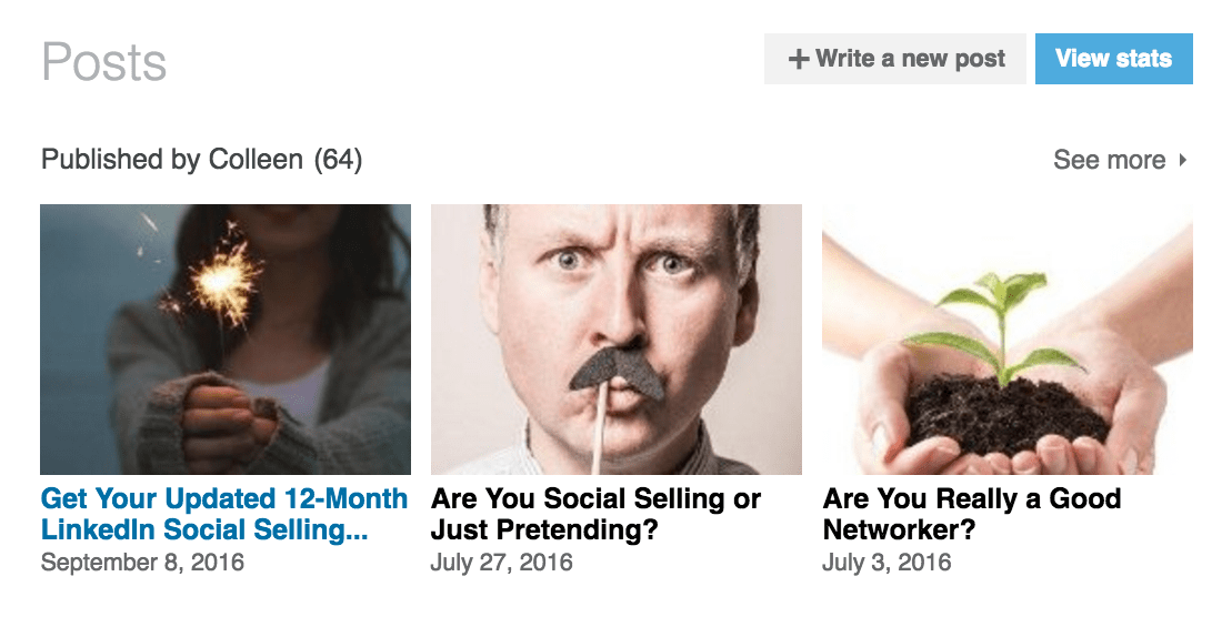 Publishing on LinkedIn