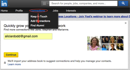 Find Alumni on LinkedIn