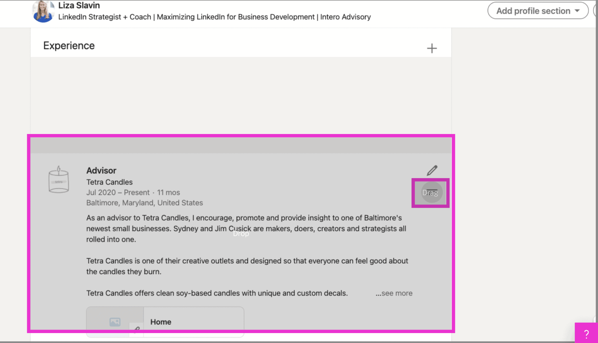 How to Reorder Your Experience Section on LinkedIn